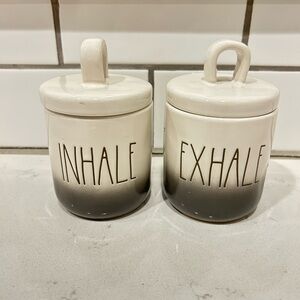 Rae Dunn INHALE and EXHALE Ceramic Jars